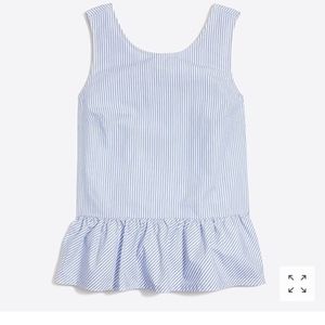 New J. Crew Bow Back Peplum Top SZ M